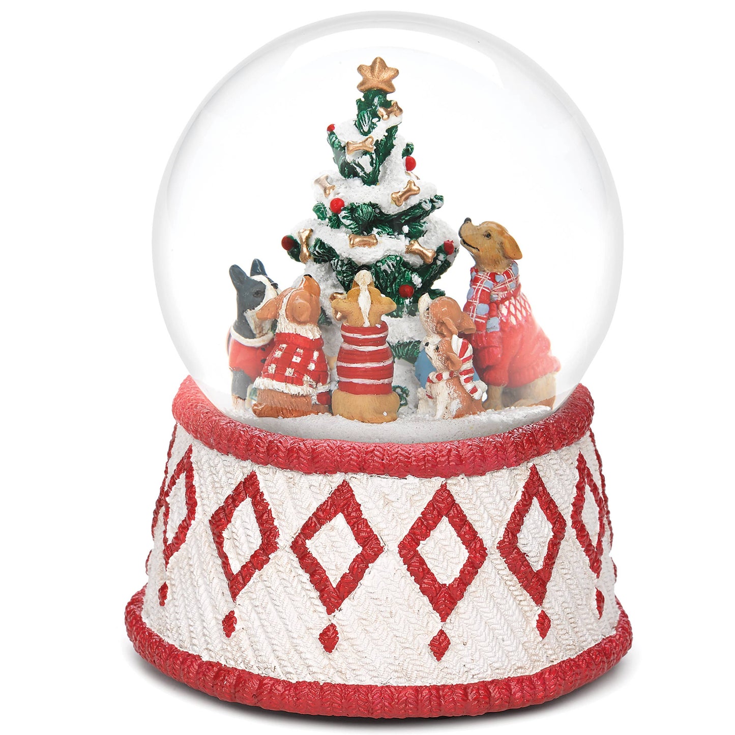 Musical Dogs Around Tree Glitterdome; Sherri Buck Baldwin