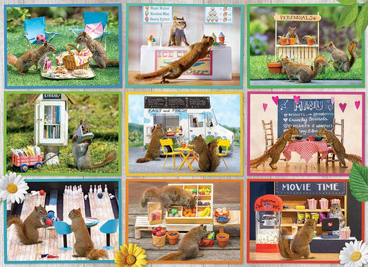 Squirrels Around town 1000pc puzzle