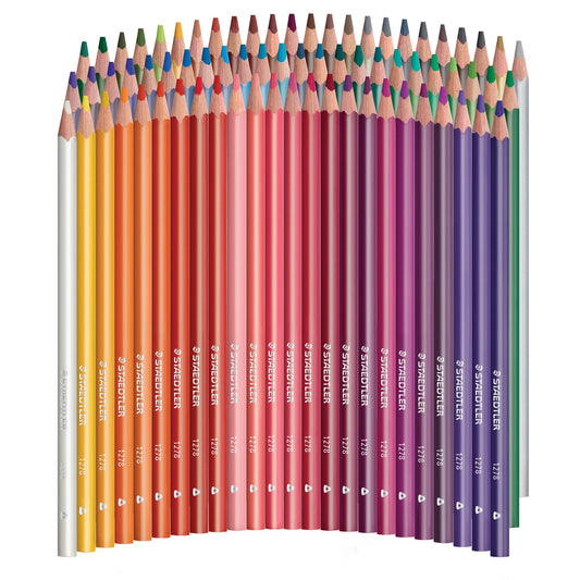 STAEDTLER 72pc Triangular Colored Pencils in Metal Tin