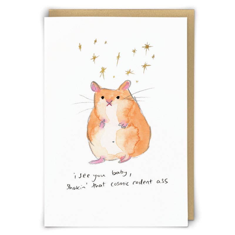 Cosmic Rodent Greeting Card