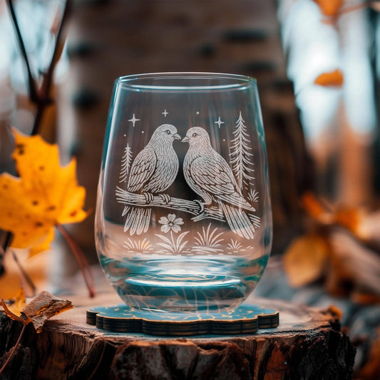 Dove Glasses : Old Fashioned ~ 12 oz