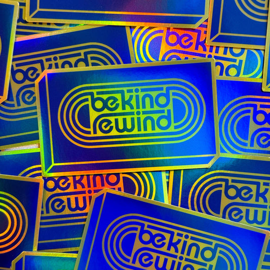 Blockbuster Be Kind Rewind Holo Sticker