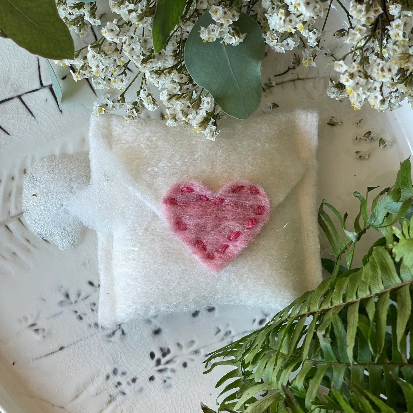 Large Love Letter Felted Soap