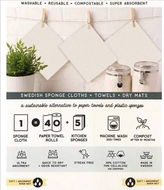 Christmas Cocktails Swedish Dish Towel