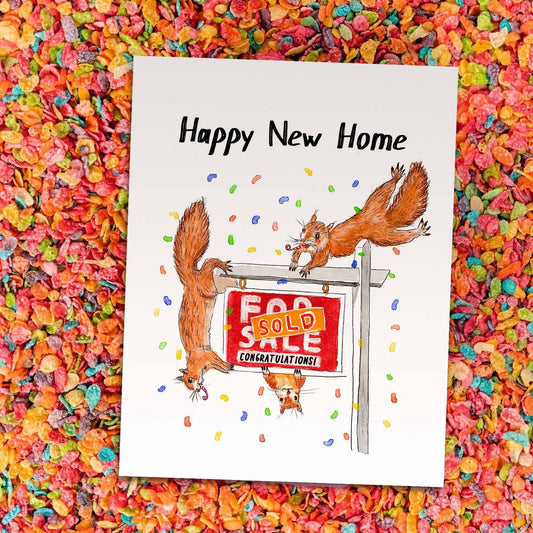 Squirrel New Home - Funny Housewarming Card