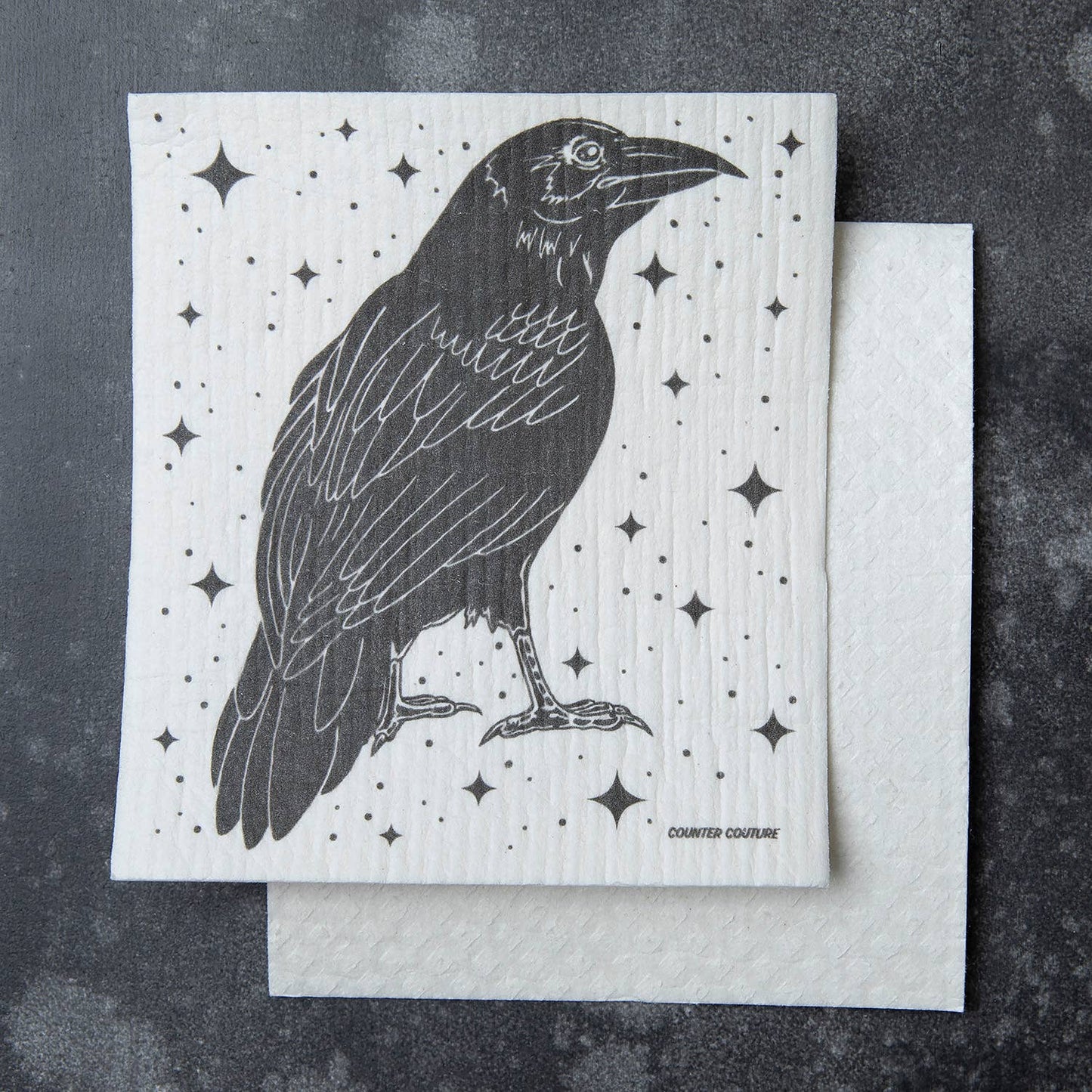 Raven Swedish Dishcloth | Bird Sponge Cloth
