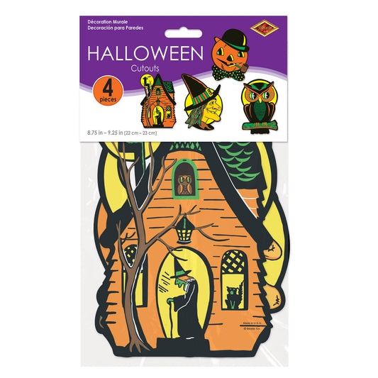 Halloween Cutouts - 4 Assorted Designs (8½"-9¼")