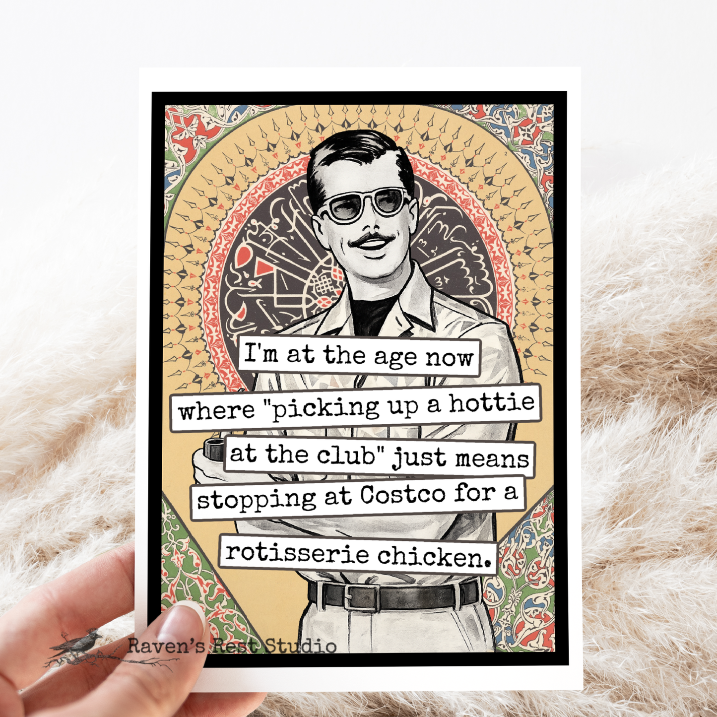 Birthday Card For Man. Picking Up a Hottie At The Club...