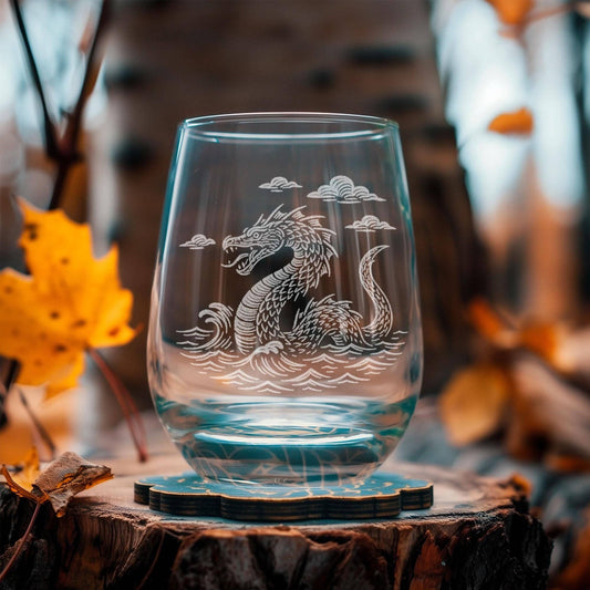 Sea Serpent Glasses: Old Fashioned ~ 12 oz