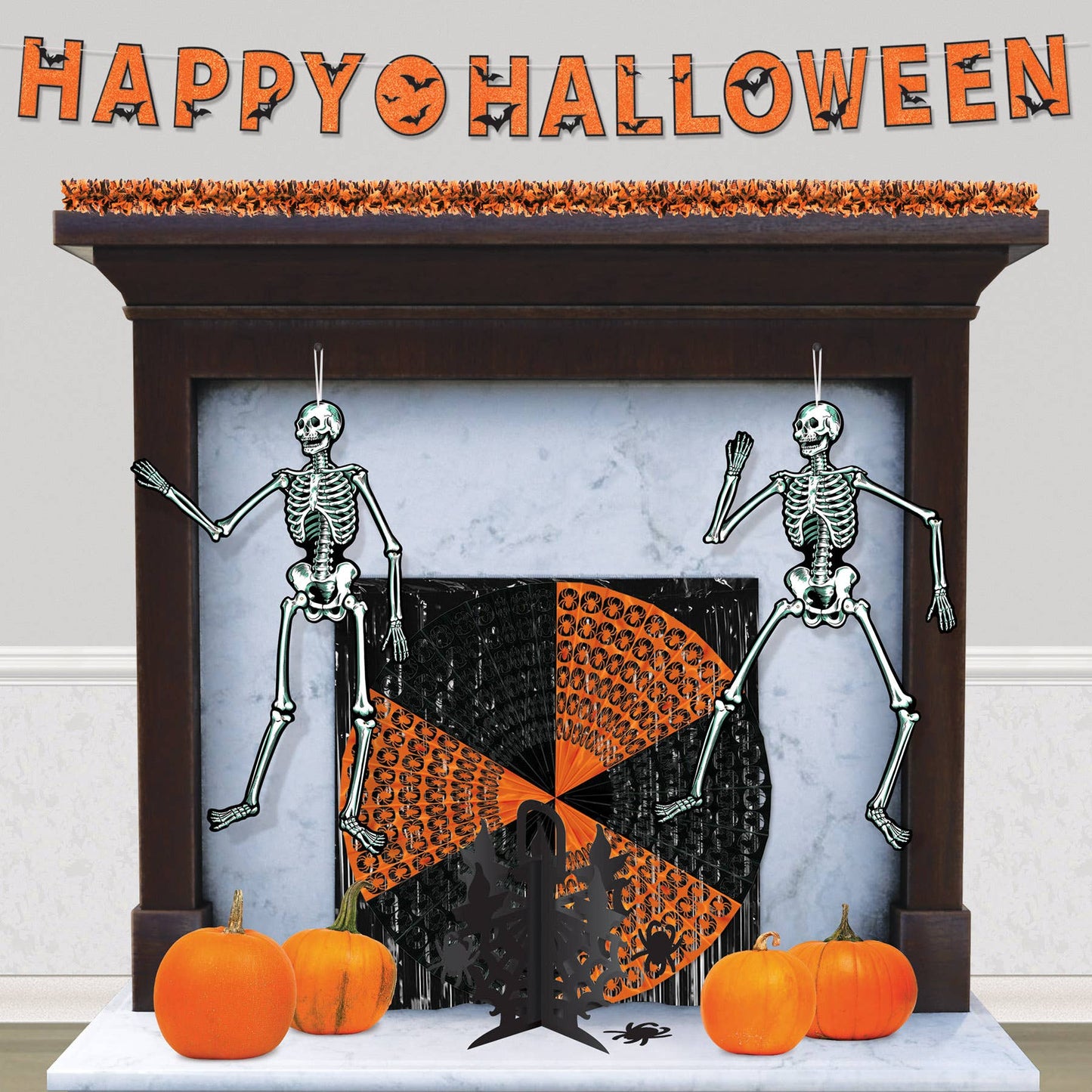 Jointed Cardstock Skeletons (Pack of 2 - 22"H)