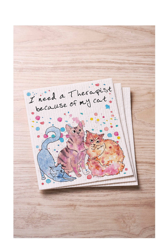 Cat Therapy Swedish Cloth