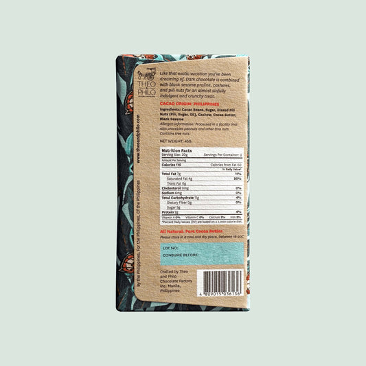 Theo & Philo Dark Chocolate w/ Black Sesame 65%