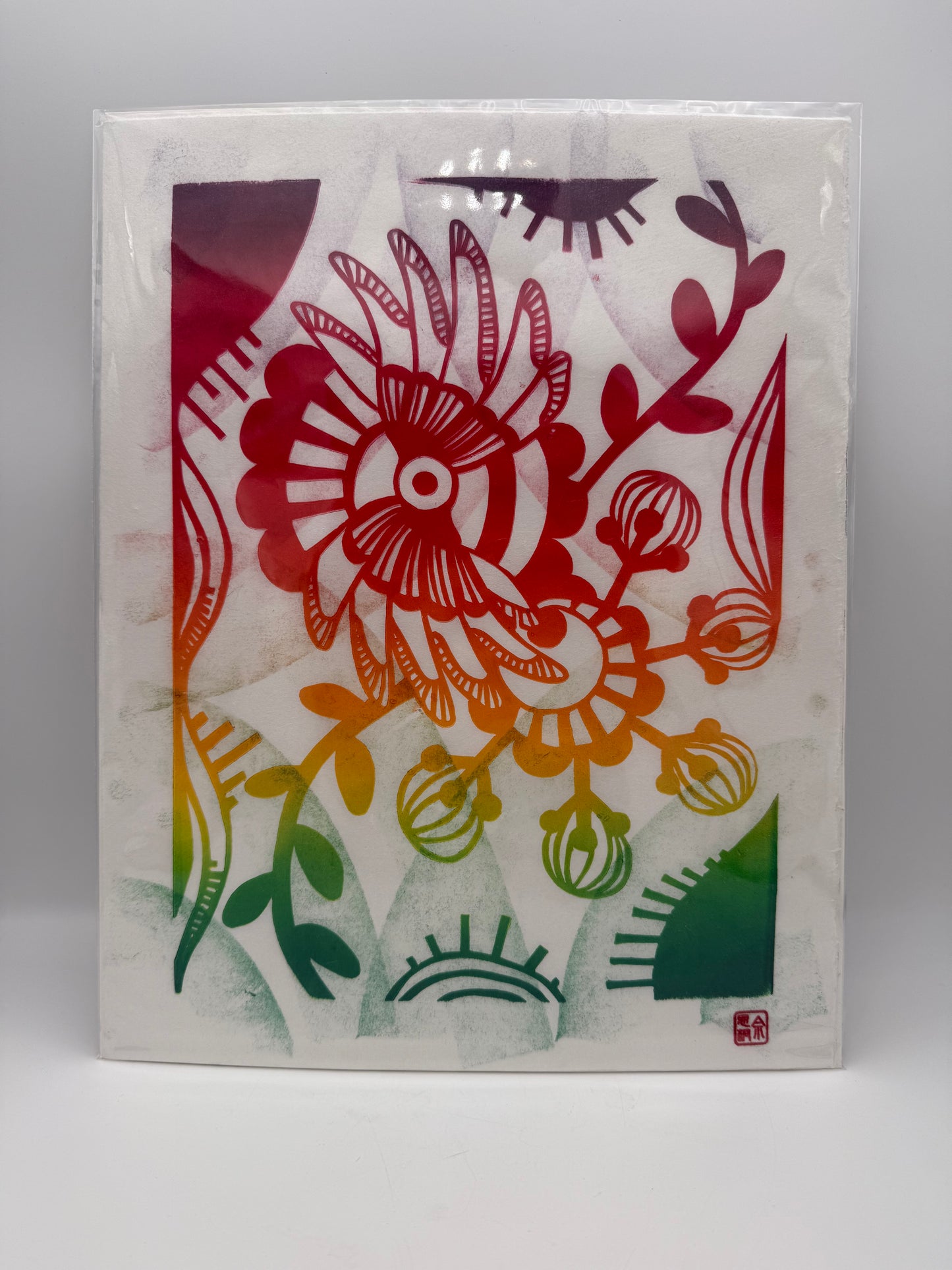 Rainbow Floral Print (Unframed)