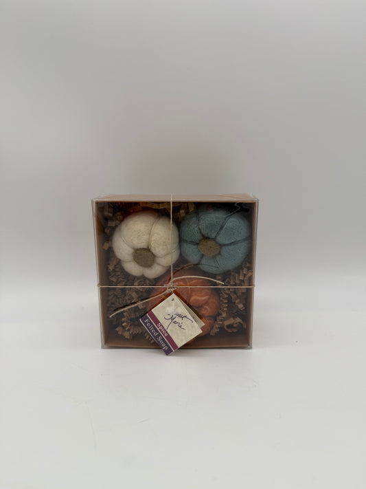 Felted Mini Soap Set - Pumpkin