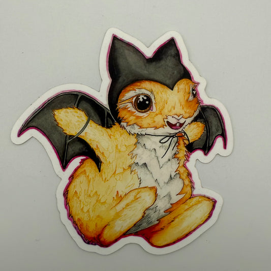 Halloween Bunny Sticker - Bat Bun
