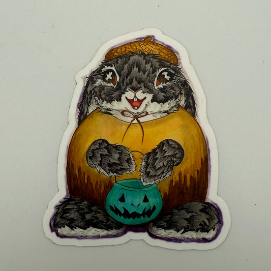 Halloween Bunny Sticker - Acorn Bun