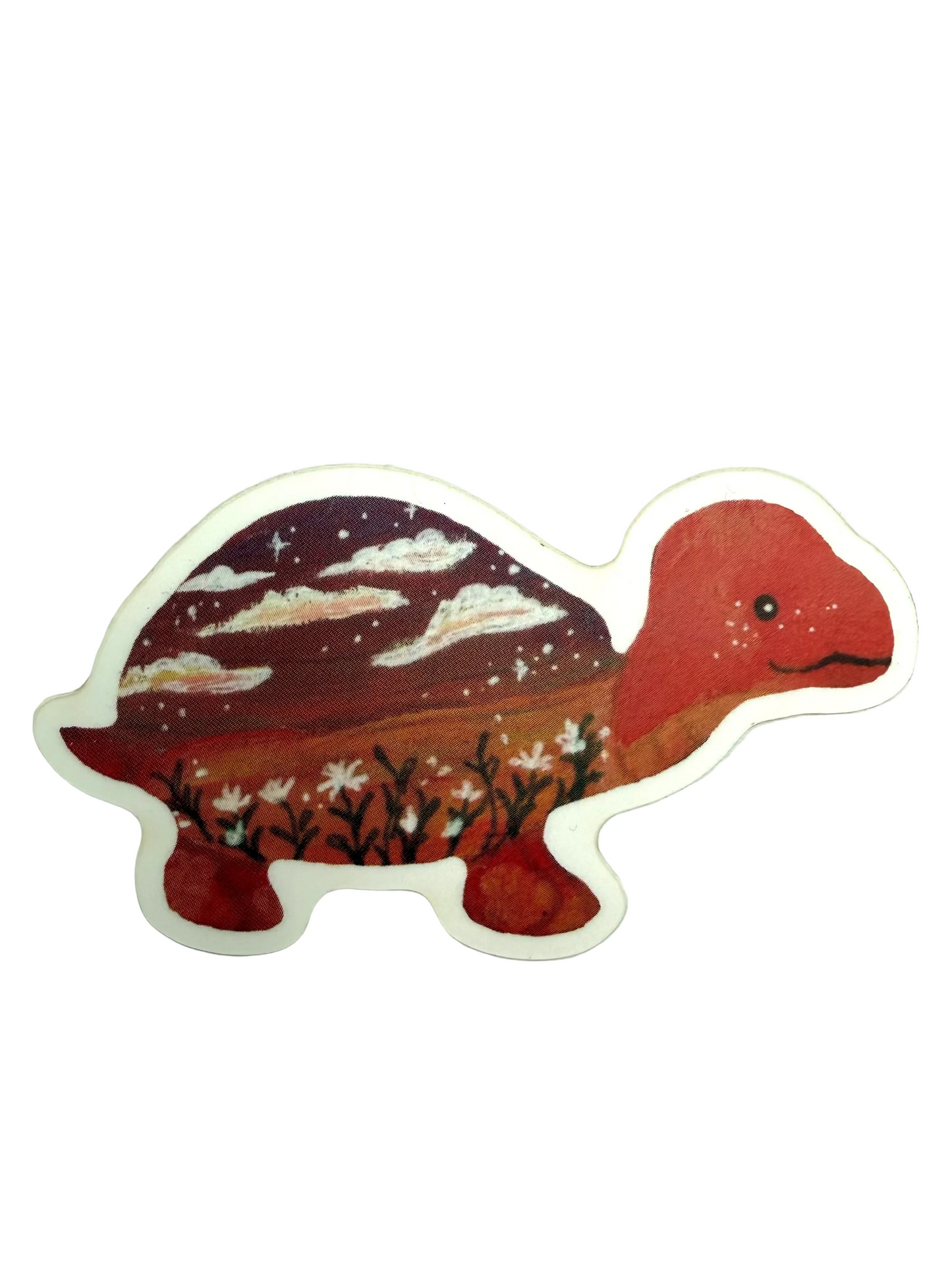 Orange Turtle Sticker
