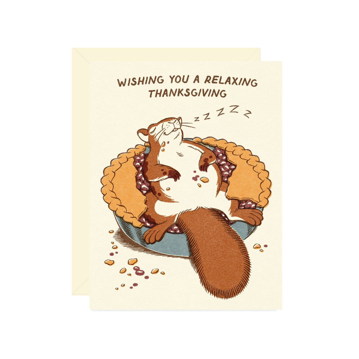Squirrel in Pie Thanksgiving Card