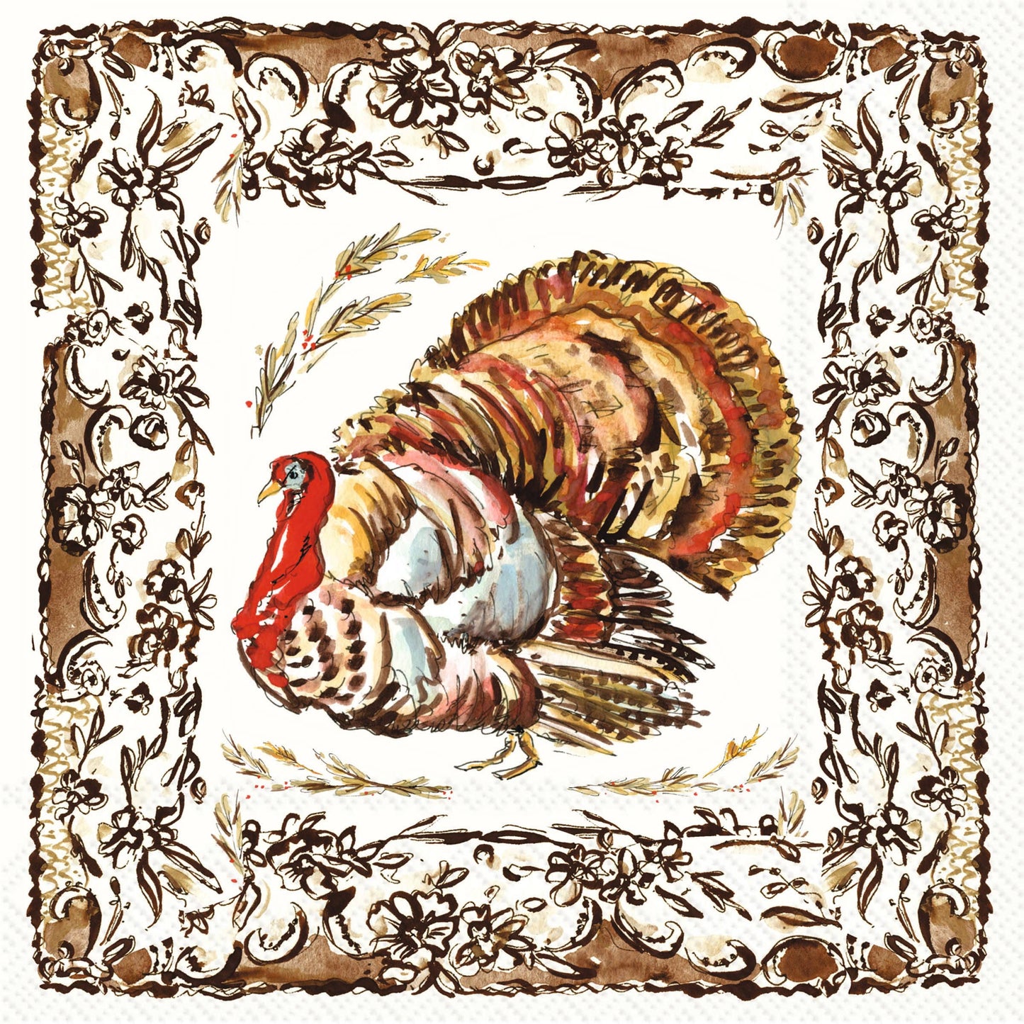 Turkey Collection Paper Lunch Napkins 20 ct Rosanne Beck