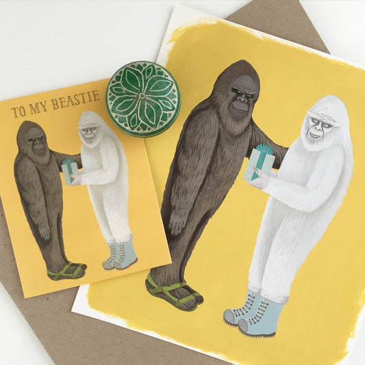 Beastie Bigfoot & Yeti Birthday Card - The Regal Find