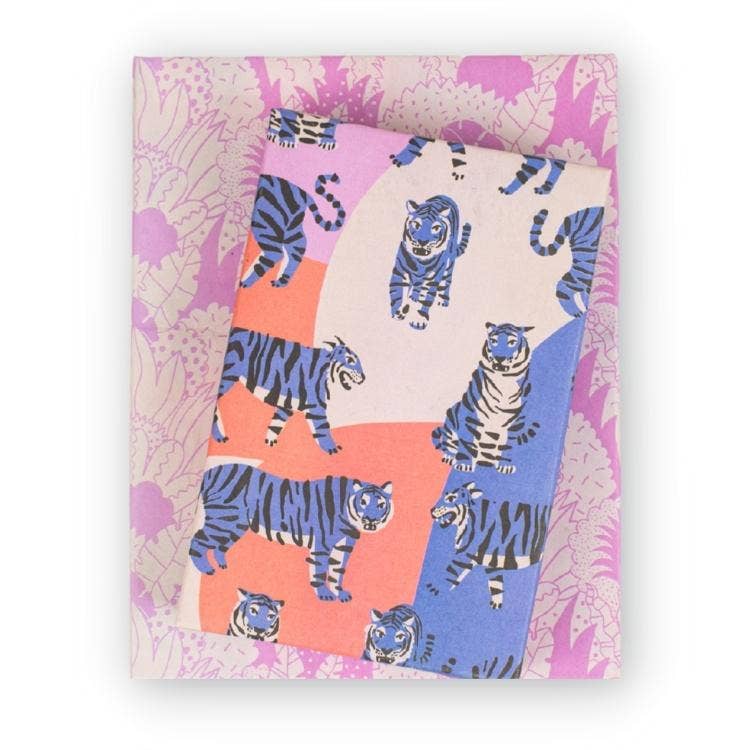 Blue Tigers • Double - Sided • Everyday Eco Wrapping Paper - The Regal Find