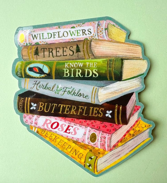 Books die - cut sticker - The Regal Find