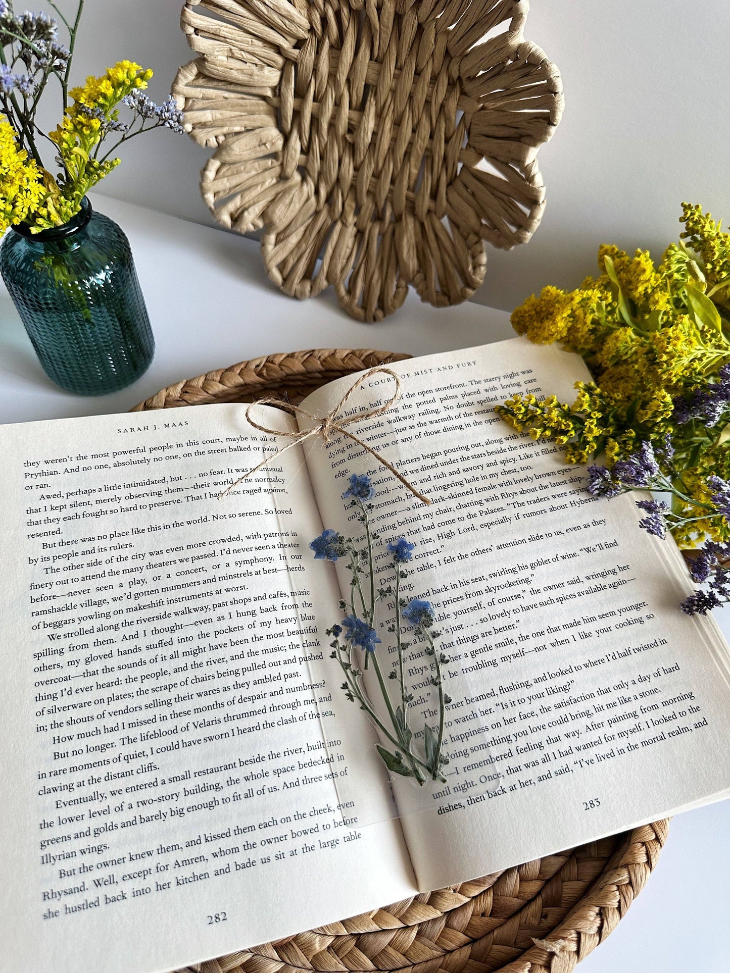 Pressed Forget-Me-Not Bookmark