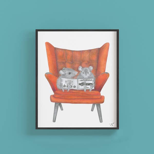 Midge & Mondo Pines Field Mouse Portrait Study 8 x 10