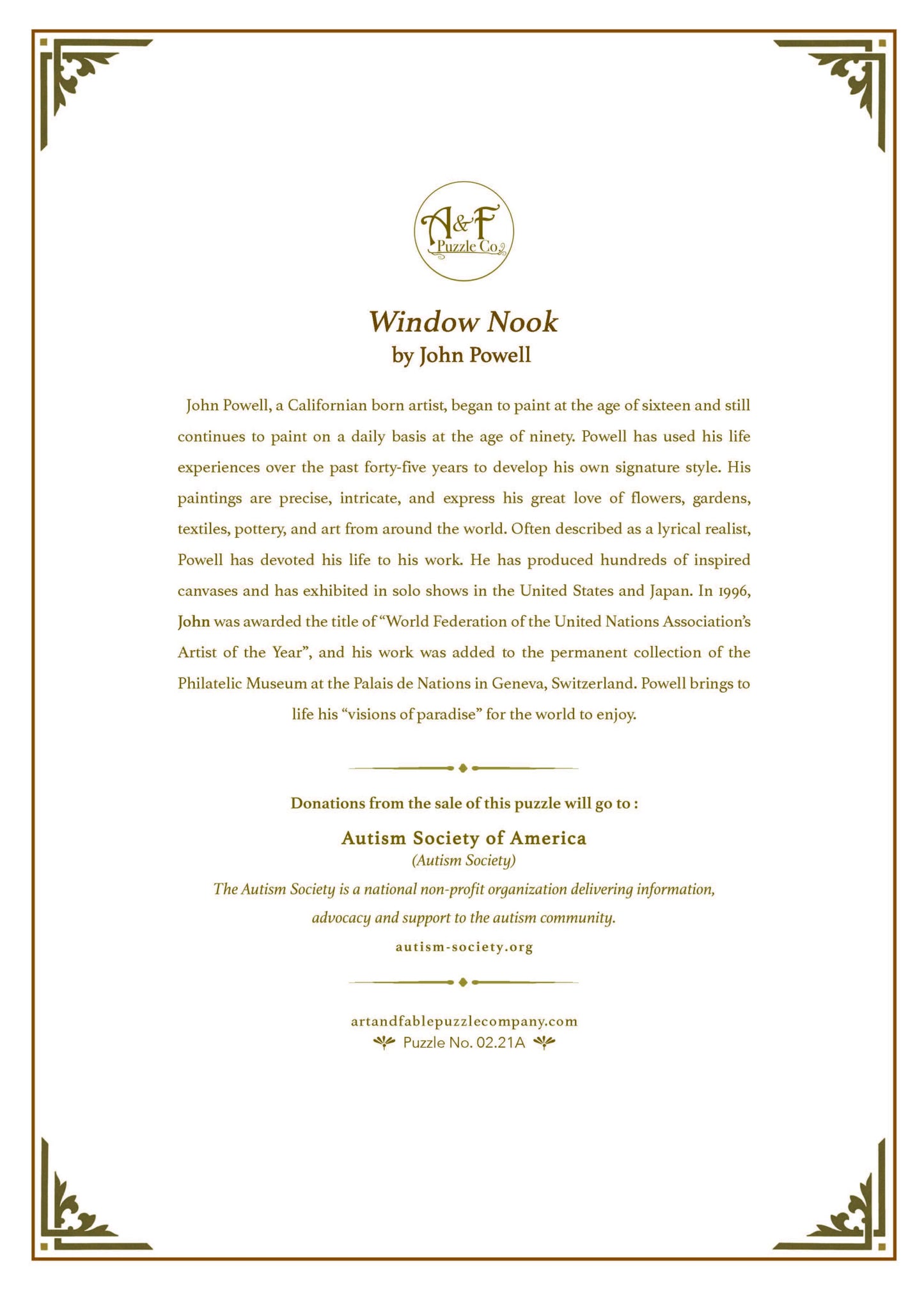 Window Nook, 1000-pc Velvet-Touch Jigsaw Puzzle