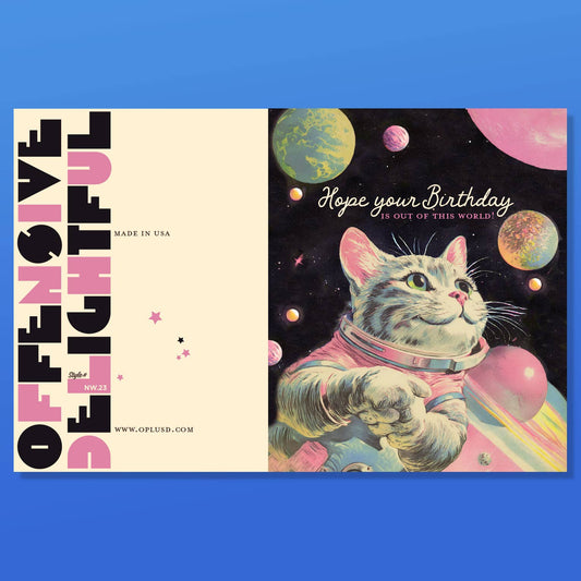 Out of This World Cat Card