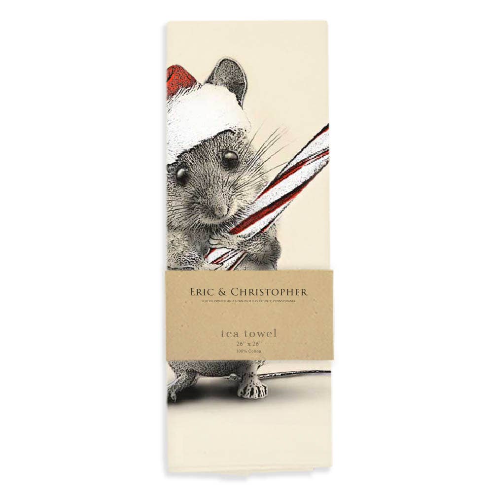 Christmas Mouse 2 Tea Towel