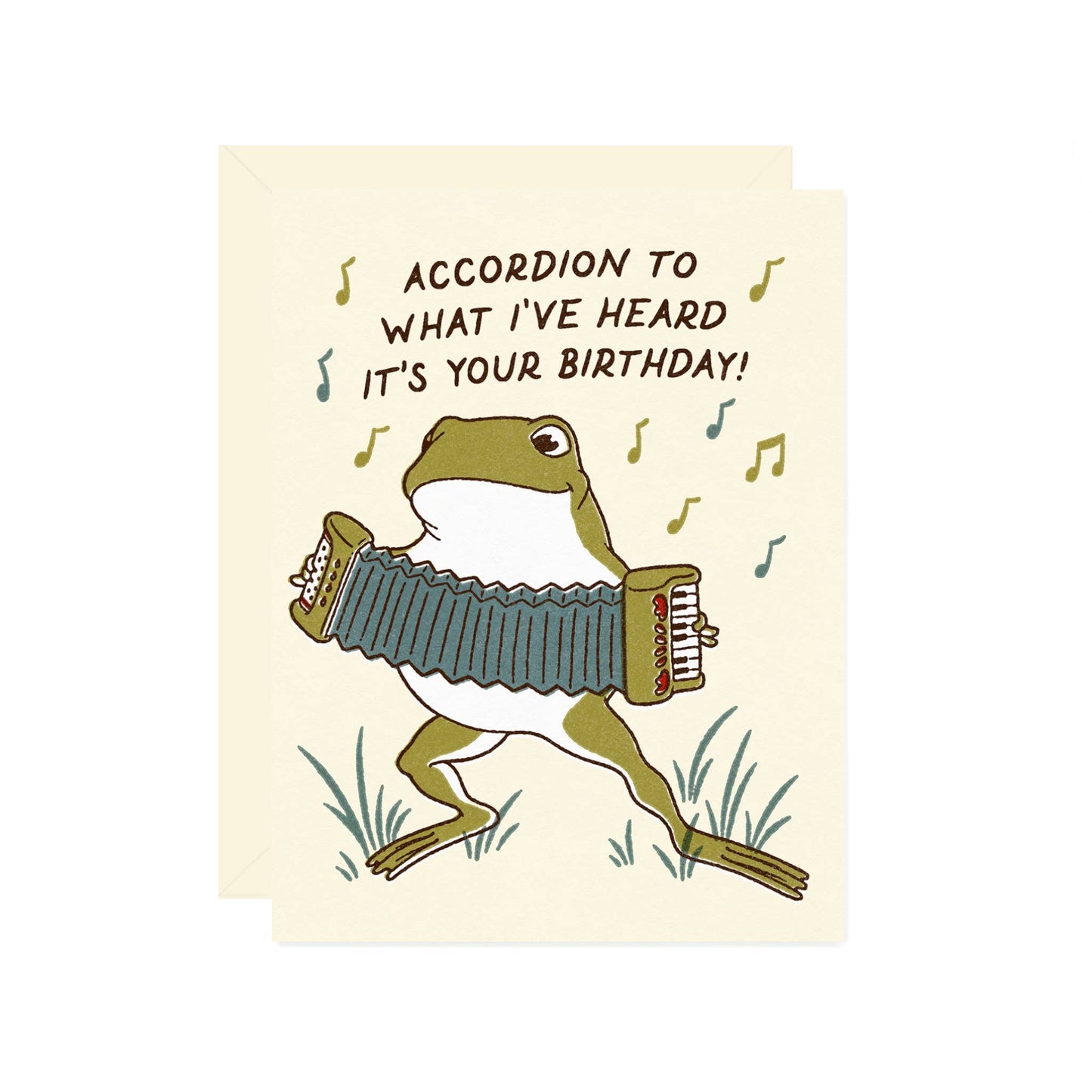 Birthday Card Accordion Frog