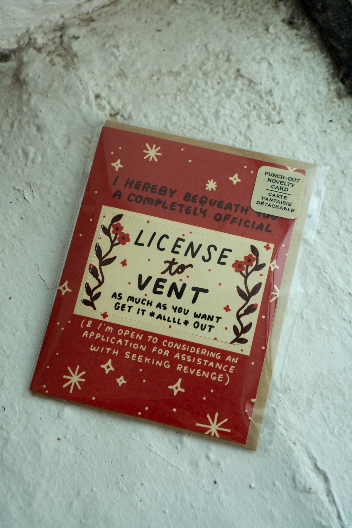 License to Vent - Punch-Out Novelty Card