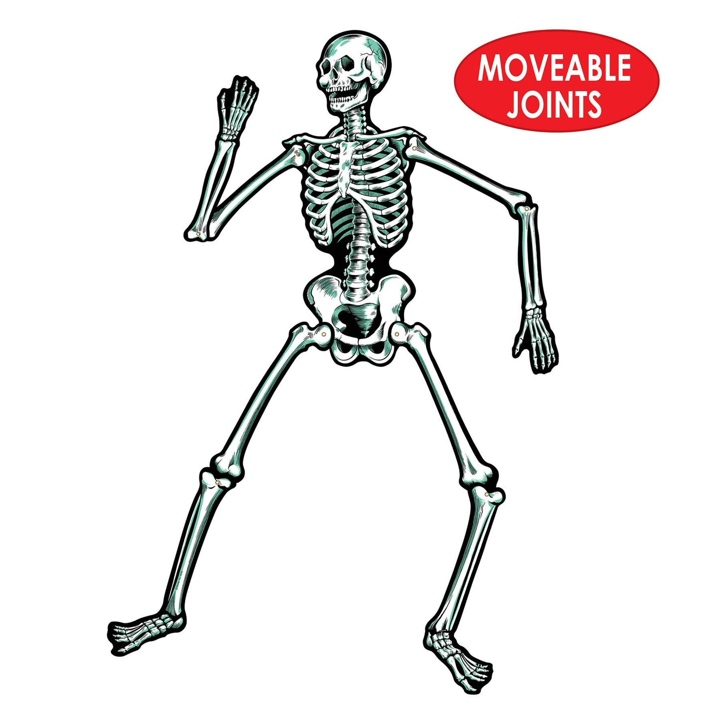 Jointed Cardstock Skeletons (Pack of 2 - 22"H)