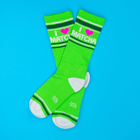 I Heart Matcha Gym Crew Socks