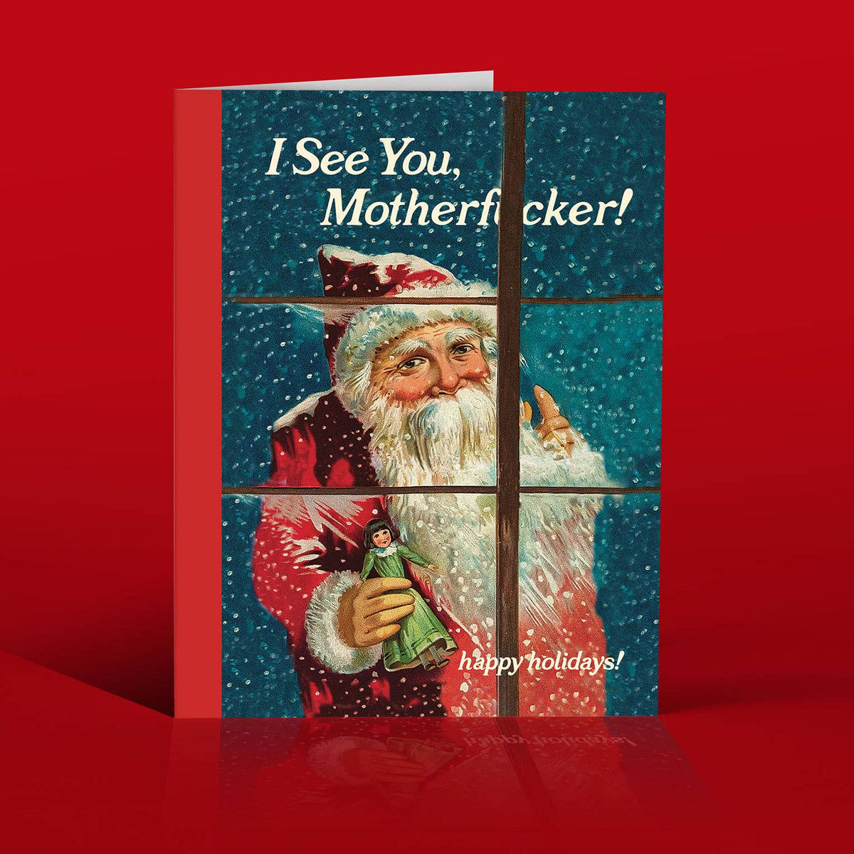 I SEE YOU! santa christmas card