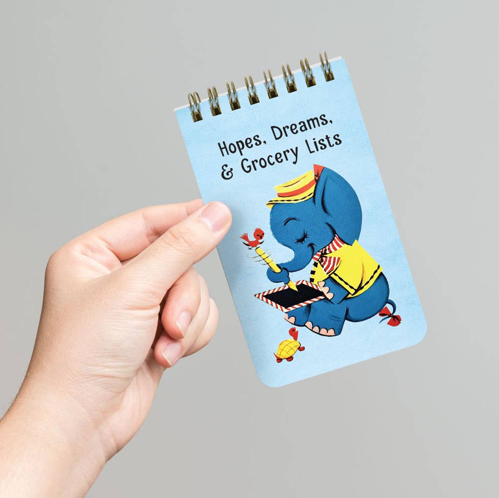 Hopes, Dreams & Grocery Lists - 3x5 Spiral Memo Notepad - The Regal Find