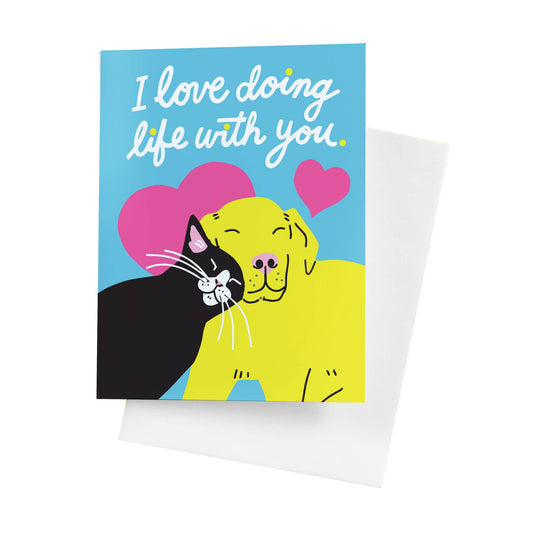 I Love Doing Life With You A2 Single Greeting Card - The Regal Find