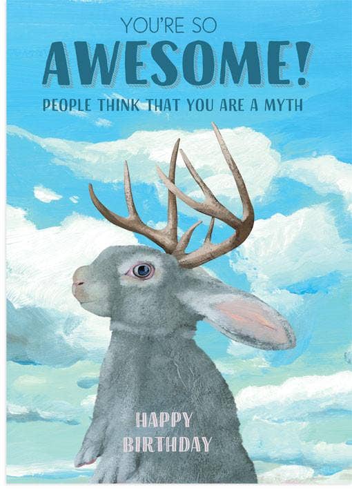 Jackalope Birthday Card - The Regal Find