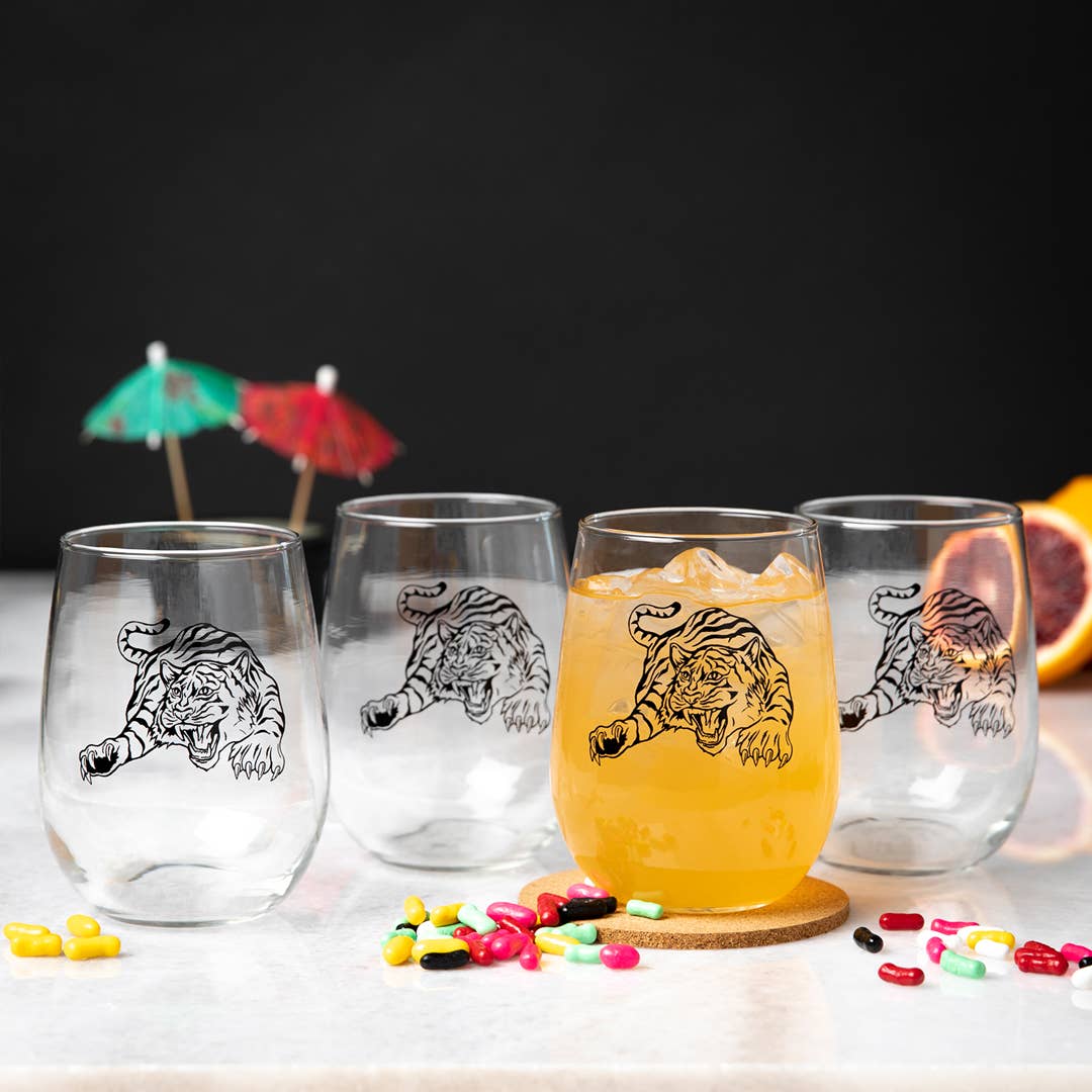 Tiger Wine Glass: 1 Glass - The Regal Find