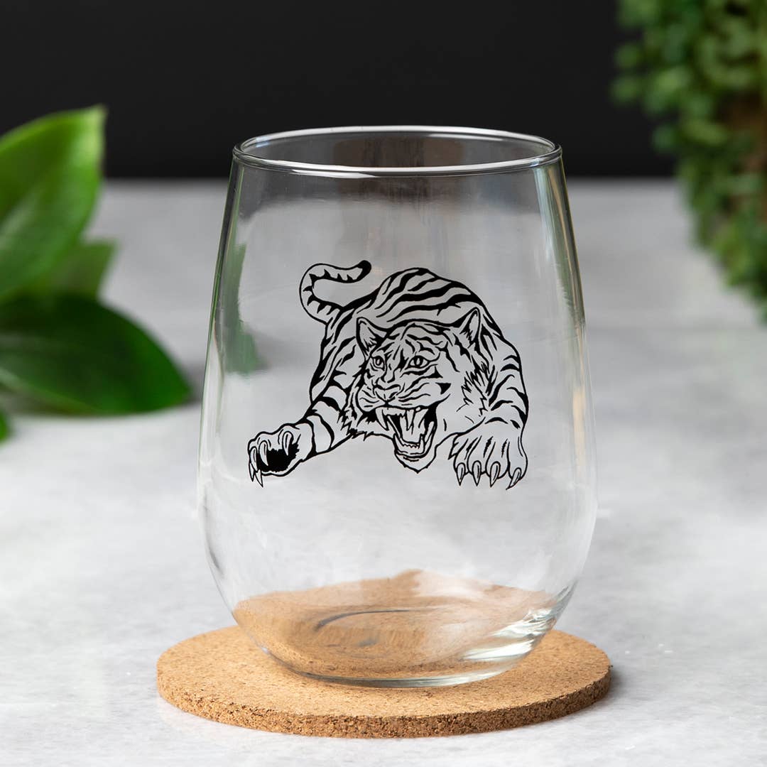 Tiger Wine Glass: 1 Glass - The Regal Find