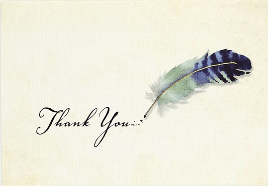 Watercolor Quill Thank You Notes - The Regal Find