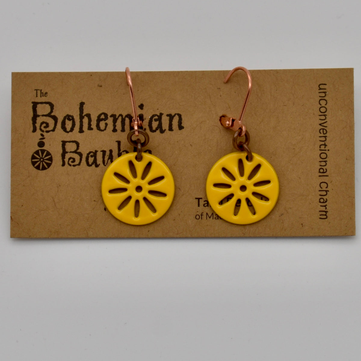 Earrings Single Boho Bloom Yellow Flower