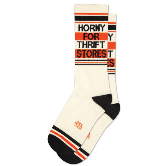 Horny For Thrift Stores Gym Crew Socks - The Regal Find