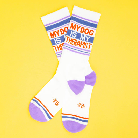 My Dog Is My Therapist Gym Crew Socks - The Regal Find