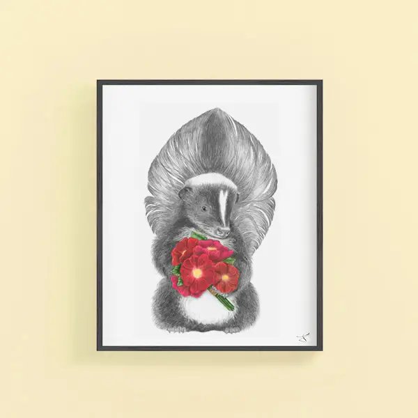 Scruffles Wigglebottom Skunk Portrait Study - The Regal Find