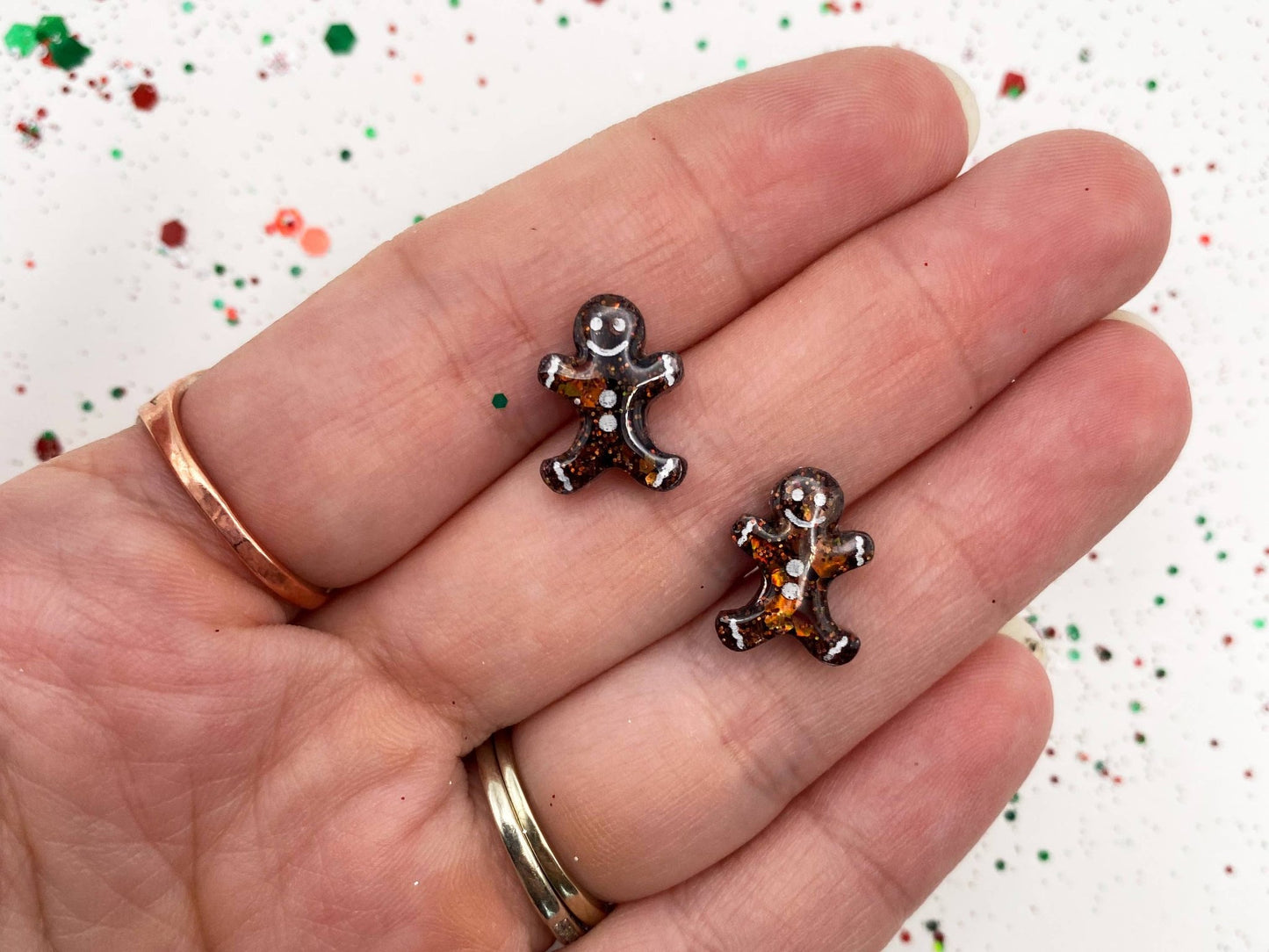 Small Holiday Gingerbread Stud Earrings - The Regal Find