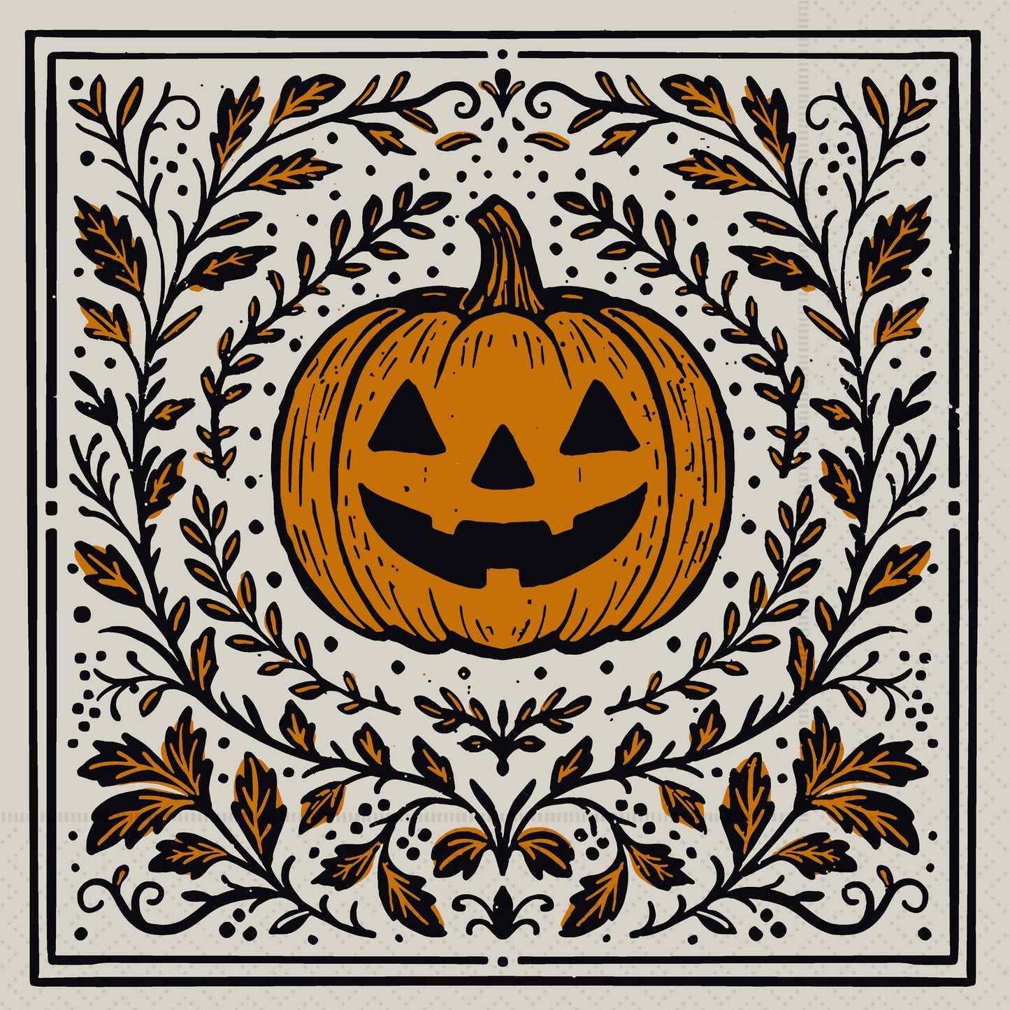 Pumpkin Poe Cocktail Napkins 20 ct Fall Autumn