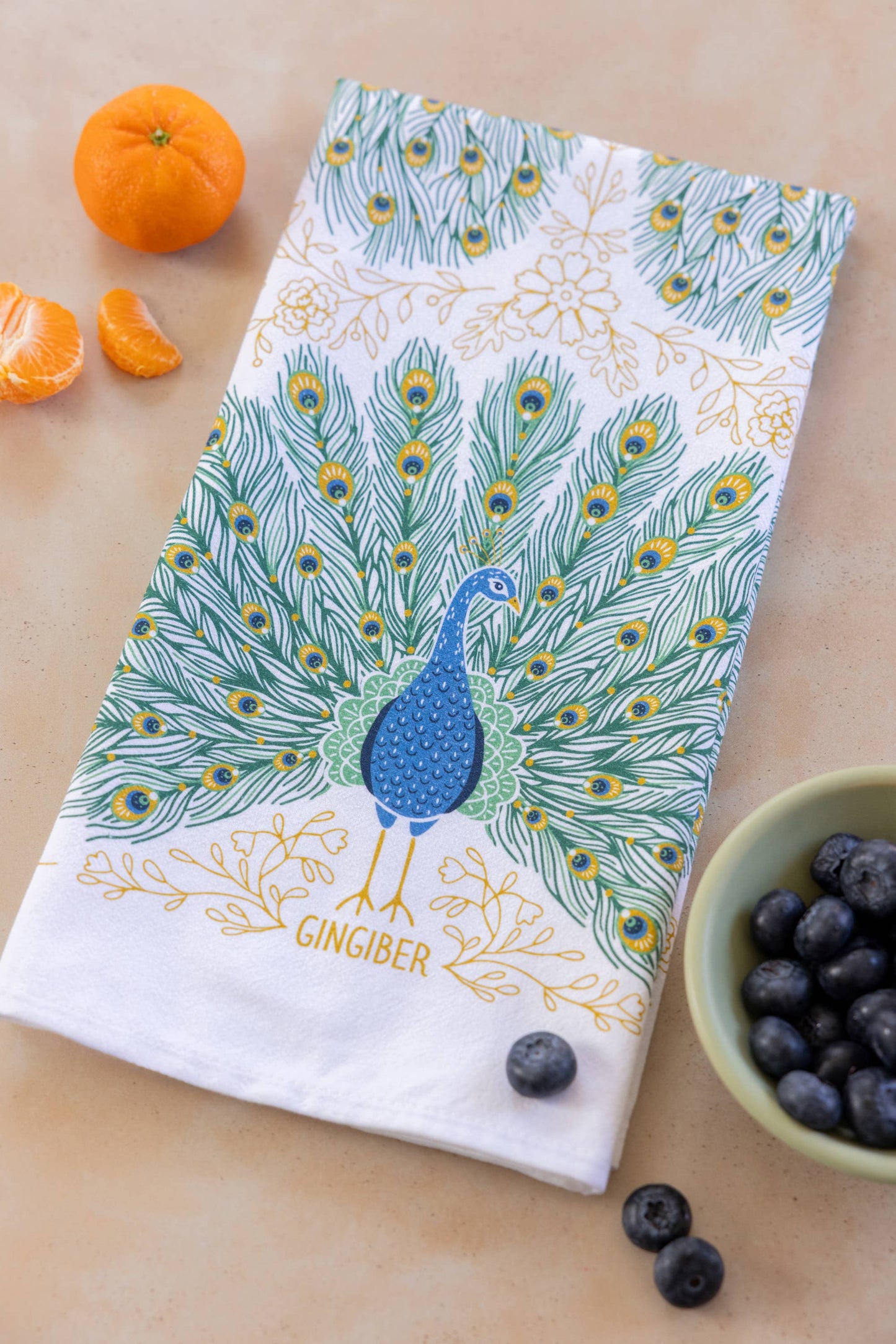 Peacock Tea Towel