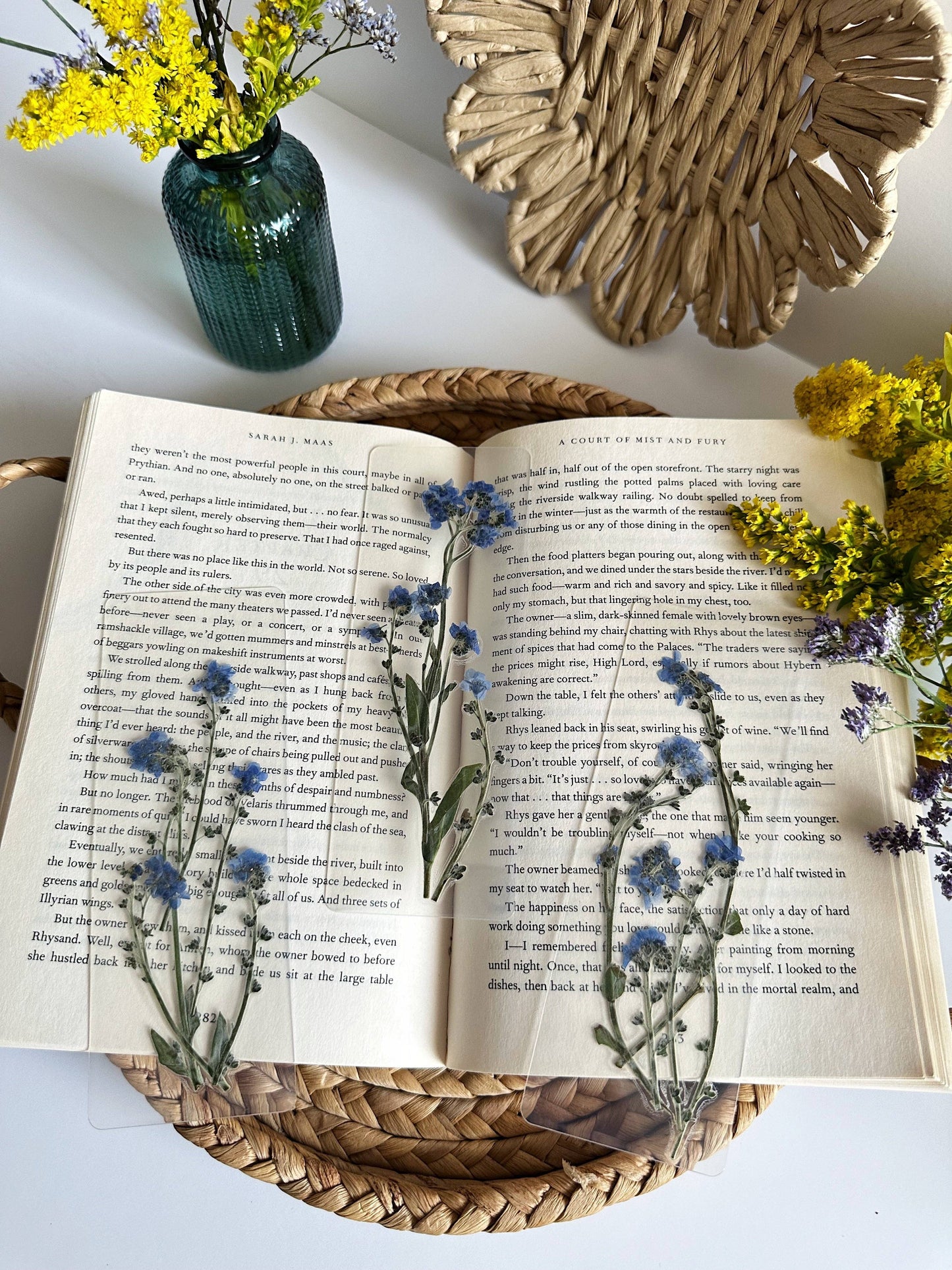 Pressed Forget-Me-Not Bookmark